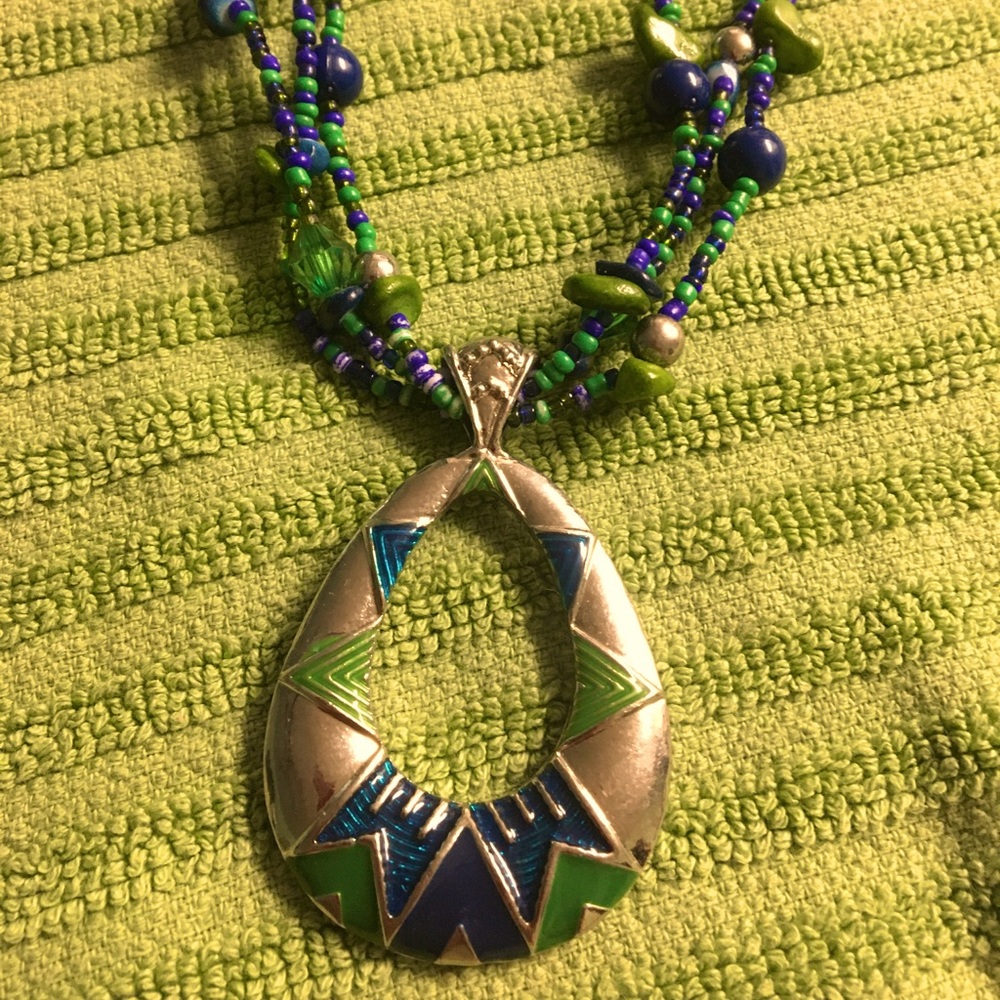 Beautiful blue and green necklace